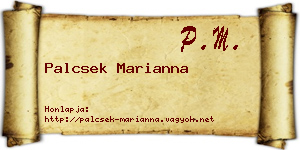 Palcsek Marianna névjegykártya